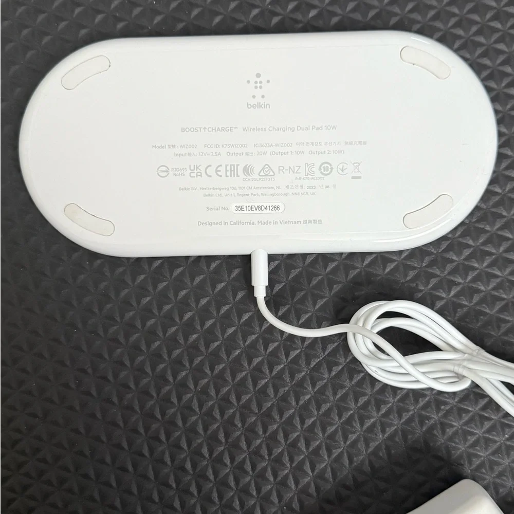 Dual Wireless Charging Pad - White